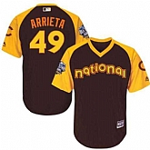 Chicago Cubs #49 Jake Arrieta Brown Men's 2016 All Star National League Stitched Baseball Jersey,baseball caps,new era cap wholesale,wholesale hats