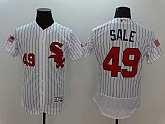 Chicago White Sox #49 Chris Sale White Strip USA Independence Day 2016 Flexbase Collection Stitched Baseball Jersey,baseball caps,new era cap wholesale,wholesale hats