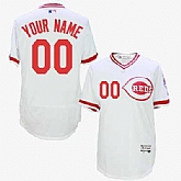 Cincinnati Reds Customized Mitchell And Ness 1976 Men's White Flexbase Collection Stitched Pullover Jersey,baseball caps,new era cap wholesale,wholesale hats