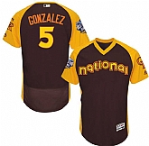 Colorado Rockies #5 Carlos Gonzalez Brown Men's 2016 All Star National League Stitched Baseball Jersey,baseball caps,new era cap wholesale,wholesale hats