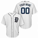 Detroit Tigers Customized White Men's New Cool Base Stitched MLB Jersey,baseball caps,new era cap wholesale,wholesale hats