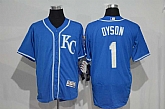 Kansas City Royals #1 Jarrod Dyson Light Blue KC 2016 Flexbase Collection Stitched Baseball Jersey,baseball caps,new era cap wholesale,wholesale hats