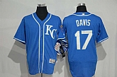 Kansas City Royals #17 Wade Davis Light Blue KC 2016 Flexbase Collection Stitched Baseball Jersey,baseball caps,new era cap wholesale,wholesale hats