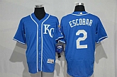 Kansas City Royals #2 Alcides Escobar Light Blue KC 2016 Flexbase Collection Stitched Baseball Jersey,baseball caps,new era cap wholesale,wholesale hats