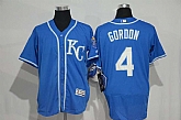 Kansas City Royals #4 Alex Gordon Light Blue KC 2016 Flexbase Collection Stitched Baseball Jersey,baseball caps,new era cap wholesale,wholesale hats