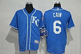 Kansas City Royals #6 Lorenzo Cain Light Blue KC 2016 Flexbase Collection Stitched Baseball Jersey,baseball caps,new era cap wholesale,wholesale hats