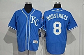 Kansas City Royals #8 Mike Moustakas Light Blue KC 2016 Flexbase Collection Stitched Baseball Jersey,baseball caps,new era cap wholesale,wholesale hats