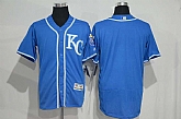 Kansas City Royals Blank Light Blue KC 2016 Flexbase Collection Stitched Baseball Jersey,baseball caps,new era cap wholesale,wholesale hats