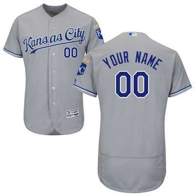Kansas City Royals Customized Men's Gray Celtic Flexbase Collection Stitched Baseball Jersey