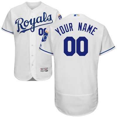 Kansas City Royals Customized Men's White Celtic Flexbase Collection Stitched Baseball Jersey