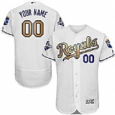 Kansas City Royals Customized White Men's 2015 World Series Champions Men's Gold Flexbase Collection Stitched Baseball Jersey,baseball caps,new era cap wholesale,wholesale hats