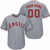 Los Angeles Angels of Anaheim Customized Gray Men's New Cool Base Stitched MLB Jersey,baseball caps,new era cap wholesale,wholesale hats