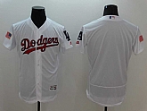 Los Angeles Dodgers Blank White USA Independence Day 2016 Flexbase Collection Stitched Baseball Jersey,baseball caps,new era cap wholesale,wholesale hats