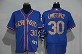New York Mets #30 Michael Conforto Blue-Gray 2016 Flexbase Collection Stitched Baseball Jersey,baseball caps,new era cap wholesale,wholesale hats