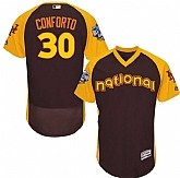 New York Mets #30 Michael Conforto Brown Men's 2016 All Star National League Stitched Baseball Jersey,baseball caps,new era cap wholesale,wholesale hats