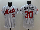 New York Mets #30 Michael Conforto White Strip USA Independence Day 2016 Flexbase Collection Stitched Baseball Jersey,baseball caps,new era cap wholesale,wholesale hats