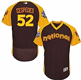 New York Mets #52 Yoenis Cespedes Brown Men's 2016 All Star National League Stitched Baseball Jersey,baseball caps,new era cap wholesale,wholesale hats