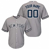 New York Yankees Customized Gray Men's New Cool Base Stitched MLB Jersey,baseball caps,new era cap wholesale,wholesale hats