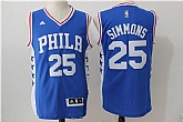 Philadelphia 76ers #25 Simmons New Blue Swingman Stitched NBA Jersey,baseball caps,new era cap wholesale,wholesale hats