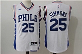 Philadelphia 76ers #25 Simmons New White Swingman Stitched NBA Jersey,baseball caps,new era cap wholesale,wholesale hats