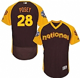San Francisco Giants #28 Buster Posey Brown Men's 2016 All Star National League Stitched Baseball Jersey,baseball caps,new era cap wholesale,wholesale hats