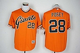 San Francisco Giants #28 Buster Posey Orange Mitchell And Ness 1978 New Cool Base Pullover Stitched MLB Jersey,baseball caps,new era cap wholesale,wholesale hats