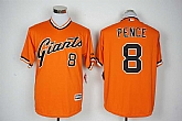 San Francisco Giants #8 Hunter Pence Orange Mitchell And Ness 1978 New Cool Base Pullover Stitched MLB Jersey,baseball caps,new era cap wholesale,wholesale hats