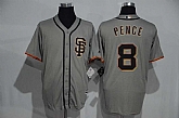 San Francisco Giants #8 Hunter Pence SF Gray 2016 Flexbase Collection Stitched Jersey,baseball caps,new era cap wholesale,wholesale hats