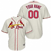 St. Louis Cardinals Customized Cream Men's New Cool Base Stitched MLB Jersey,baseball caps,new era cap wholesale,wholesale hats