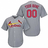 St. Louis Cardinals Customized Gray Men's New Cool Base Stitched MLB Jersey,baseball caps,new era cap wholesale,wholesale hats