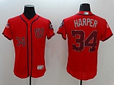 Washington Nationals #34 Bryce Harper USA Independence Day Red 2016 Flexbase Collection Stitched Baseball Jersey,baseball caps,new era cap wholesale,wholesale hats