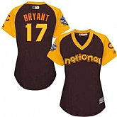 Women Chicago Cubs #17 Kris Bryant Brown 2016 All Star National League Stitched Baseball Jersey,baseball caps,new era cap wholesale,wholesale hats