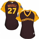 Women Chicago Cubs #27 Addison Russell Brown 2016 All Star National League Stitched Baseball Jersey,baseball caps,new era cap wholesale,wholesale hats