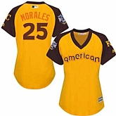 Women Kansas City Royals #25 Kendrys Morales Gold 2016 All Star American League Stitched Baseball Jersey,baseball caps,new era cap wholesale,wholesale hats