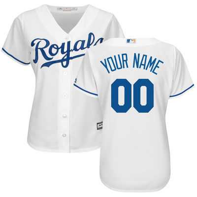 Women Kansas City Royals Customized White New Cool Base Stitched MLB Jersey