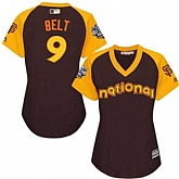 Women San Francisco Giants #9 Brandon Belt Brown 2016 All Star National League Stitched Baseball Jersey,baseball caps,new era cap wholesale,wholesale hats