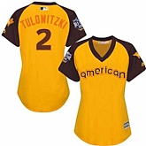 Women Toronto Blue Jays #2 Troy Tulowitzki Gold 2016 All Star American League Stitched Baseball Jersey,baseball caps,new era cap wholesale,wholesale hats