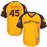 Youth Baltimore Orioles #45 Mark Trumbo Gold 2016 All Star American League Stitched Baseball Jersey,baseball caps,new era cap wholesale,wholesale hats