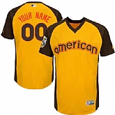 Youth MLB Customized Gold 2016 All Star American League Stitched Baseball Jersey