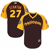 Youth Miami Marlins #27 Giancarlo Stanton Brown 2016 All Star National League Stitched Baseball Jersey,baseball caps,new era cap wholesale,wholesale hats