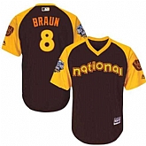 Youth Milwaukee Brewers #8 Ryan Braun Brown 2016 All Star National League Stitched Baseball Jersey,baseball caps,new era cap wholesale,wholesale hats