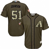 Arizona Diamondbacks #51 Randy Johnson Green Salute to Service Stitched Baseball Jersey Jiasu,baseball caps,new era cap wholesale,wholesale hats