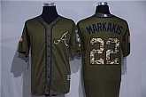 Atlanta Braves #22 Nick Markakis Green Salute to Service Stitched Baseball Jersey,baseball caps,new era cap wholesale,wholesale hats