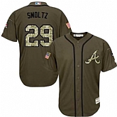 Atlanta Braves #29 John Smoltz Green Salute to Service Stitched Baseball Jersey Jiasu,baseball caps,new era cap wholesale,wholesale hats
