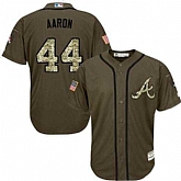 Atlanta Braves #44 Hank Aaron Green Salute to Service Stitched Baseball Jersey Jiasu,baseball caps,new era cap wholesale,wholesale hats