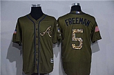 Atlanta Braves #5 Freddie Freeman Green Salute to Service Stitched Baseball Jersey,baseball caps,new era cap wholesale,wholesale hats