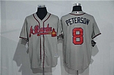 Atlanta Braves #8 Peterson Gray New Cool Base Stitched Baseball Jersey,baseball caps,new era cap wholesale,wholesale hats