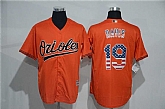 Baltimore Orioles #19 Chris Davis Orange USA Flag Fashion Stitched Baseball Jersey,baseball caps,new era cap wholesale,wholesale hats
