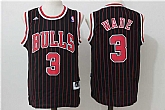 Chicago Bulls #3 Wade Black (Red Pinstripe) Throwback Stitched NBA Jersey,baseball caps,new era cap wholesale,wholesale hats
