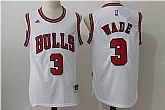 Chicago Bulls #3 Wade White Swingman Stitched NBA Jersey,baseball caps,new era cap wholesale,wholesale hats